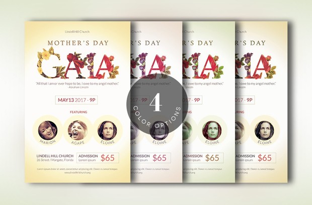 Mothers Day Gala Flyer Template