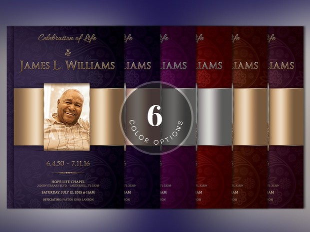 Dignity Funeral Program Photoshop Template