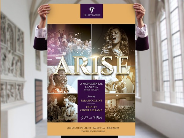 Arise Cantata Flyer and Poster Template