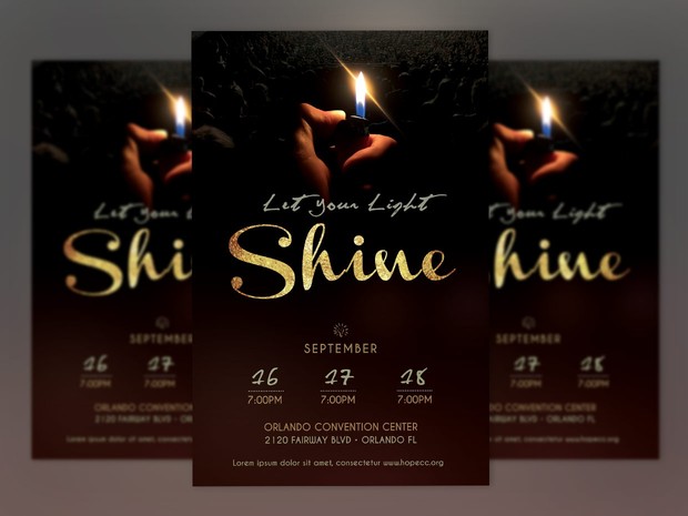 Shine Church Flyer Poster-Photoshop
