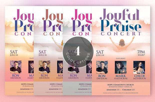 Praise Concert Church Flyer Template