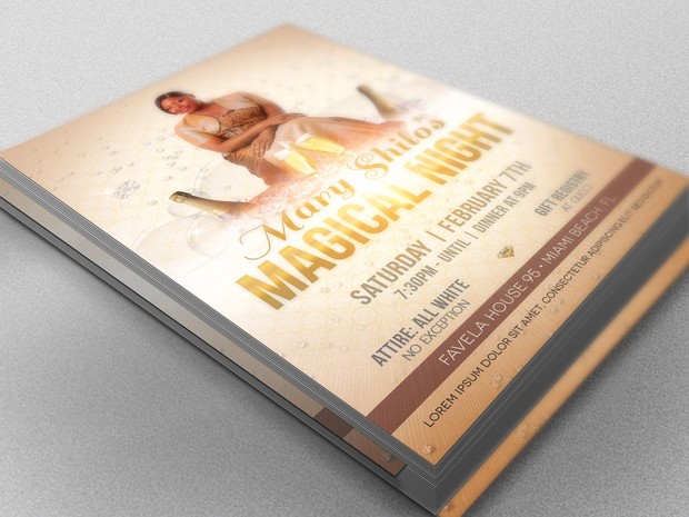 Magical Birthday Party Flyer Template
