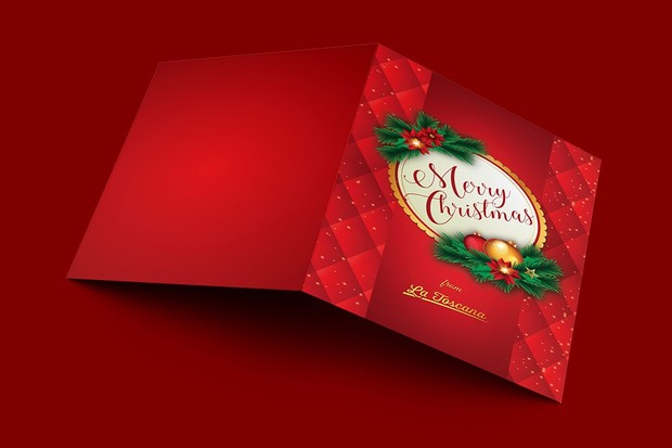 Ornament Christmas Card Template