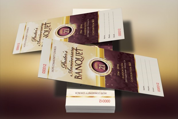 clergy appreciation banquet ticket template