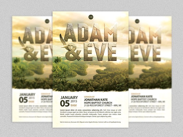 Adam and Eve Flyer Template