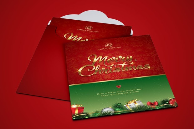 Happy Christmas Greeting Card Template