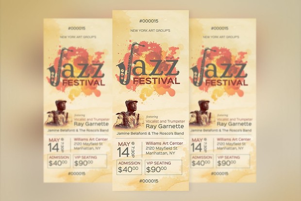 Jazz Concert Ticket Template