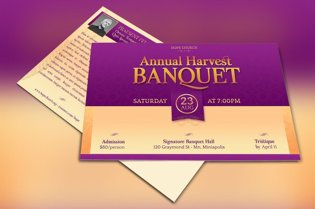Church Gala Postcard Template