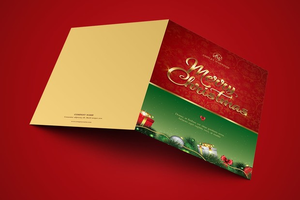 Happy Christmas Greeting Card Template