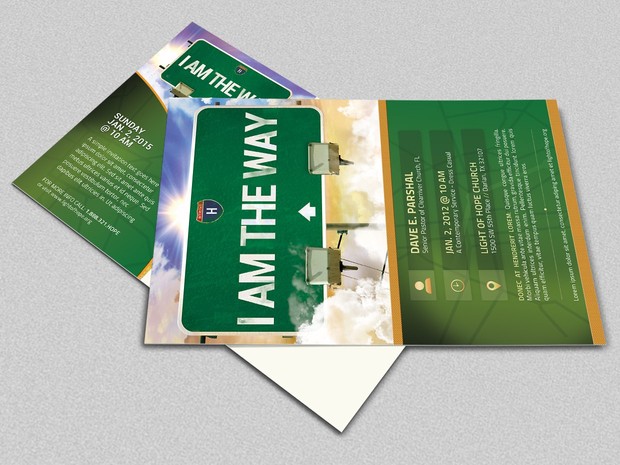 I Am The Way Church Postcard Template