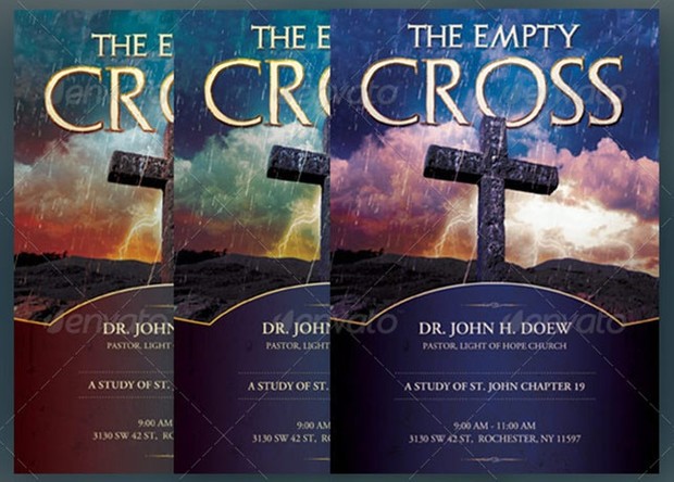 Empty Cross Flyer Template