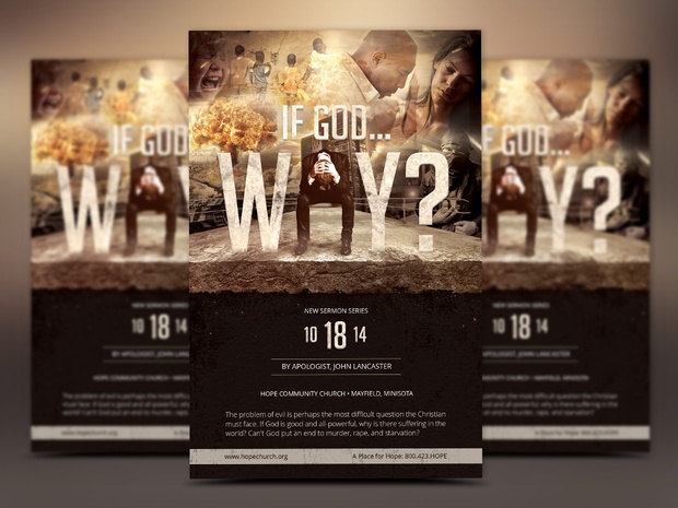 God Question Flyer Poster Template