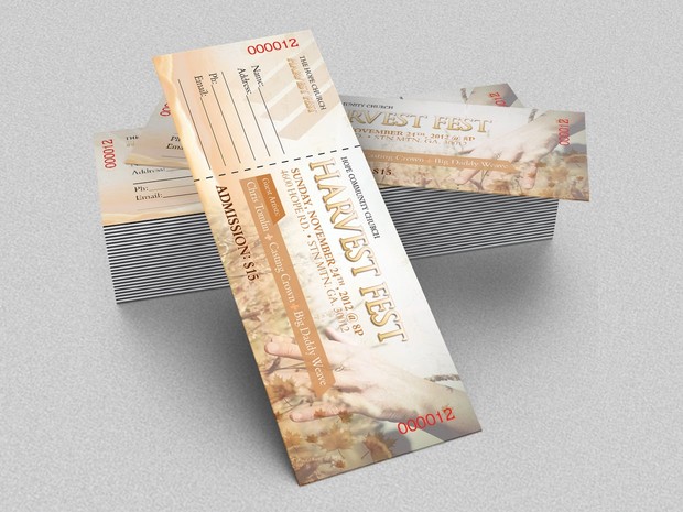 Harvest Festival Concert Ticket Template