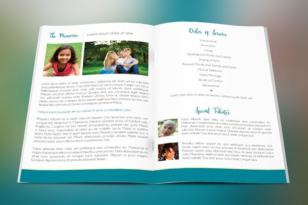 Memories Funeral Program Template