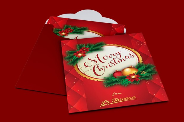 Ornament Christmas Card Template