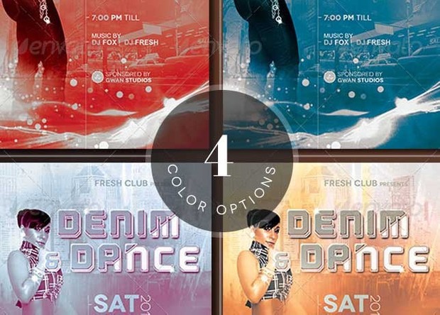 Denim Dance Party Flyer Template