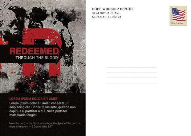 Redemption Church Postcard Template
