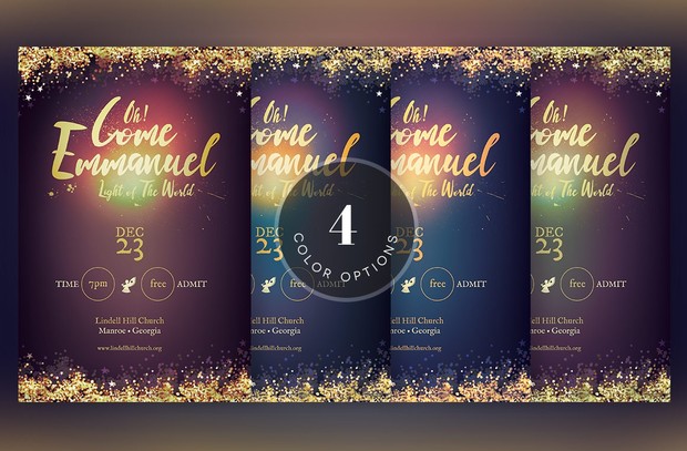 Emmanuel Christmas Cantata Flyer Template