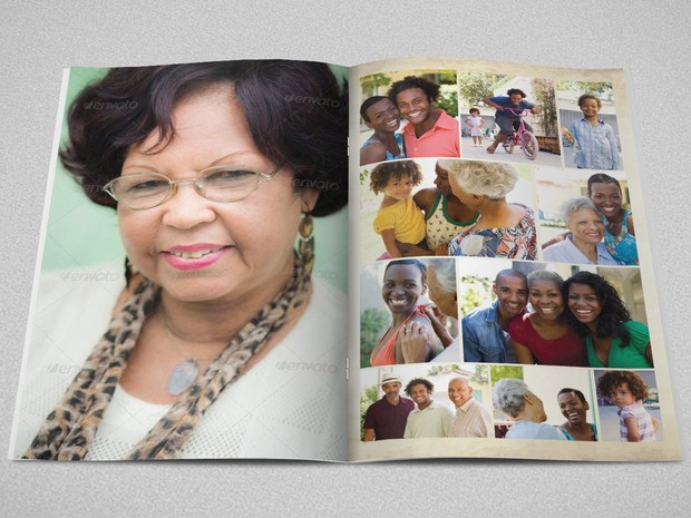 Watercolor Funeral Program Template