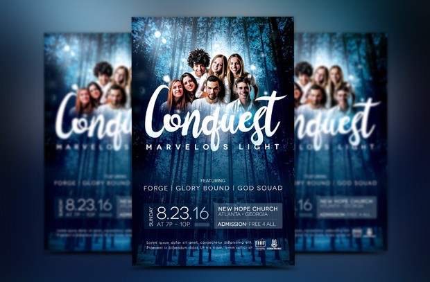 youth concert flyer template godserv designs