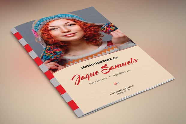 Goodbye Funeral Program Template