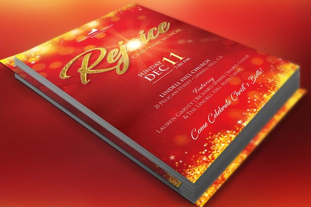 Rejoice Christmas Flyer Poster Template