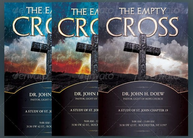 Empty Cross Flyer Template