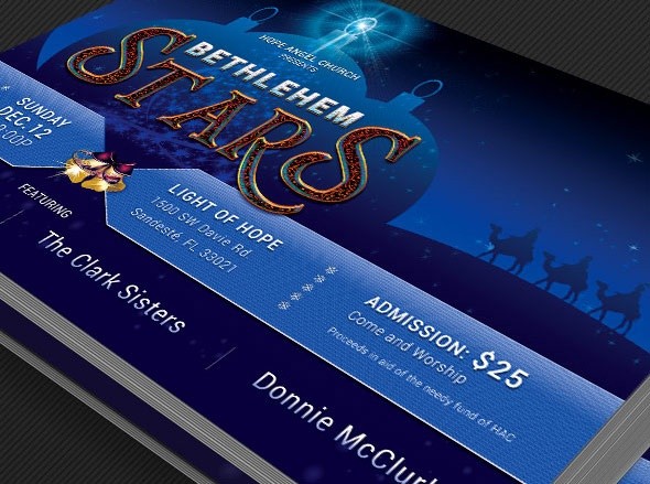 Christmas Concert Postcard Template