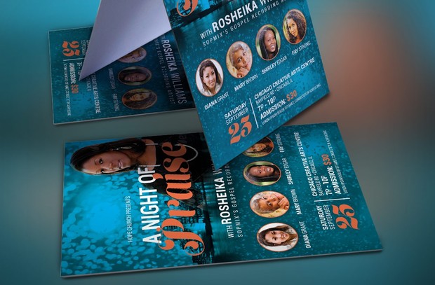 Worship Concert Church Flyer Template