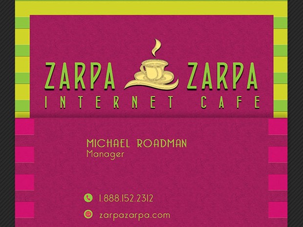 Internet Cafe Business Card Template