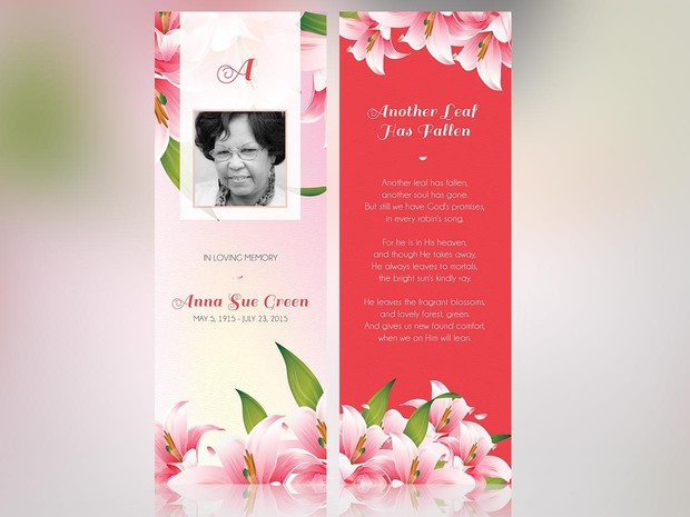Petals Funeral Stationery Publisher Template Set