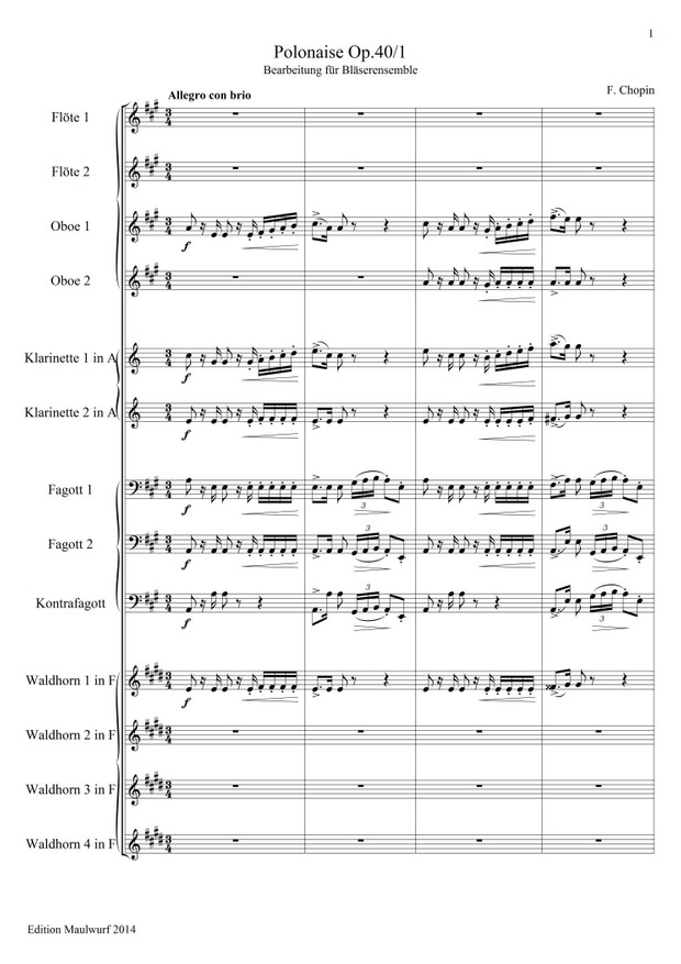 Chopin Polonaise (Bläserensemble)
