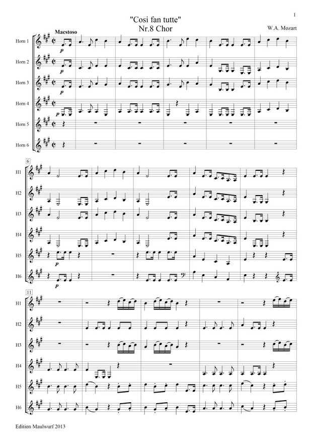 Mozart Marsch (Hornensemble)