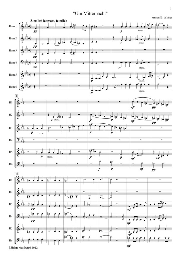 Um Mitternacht (Hornensemble)