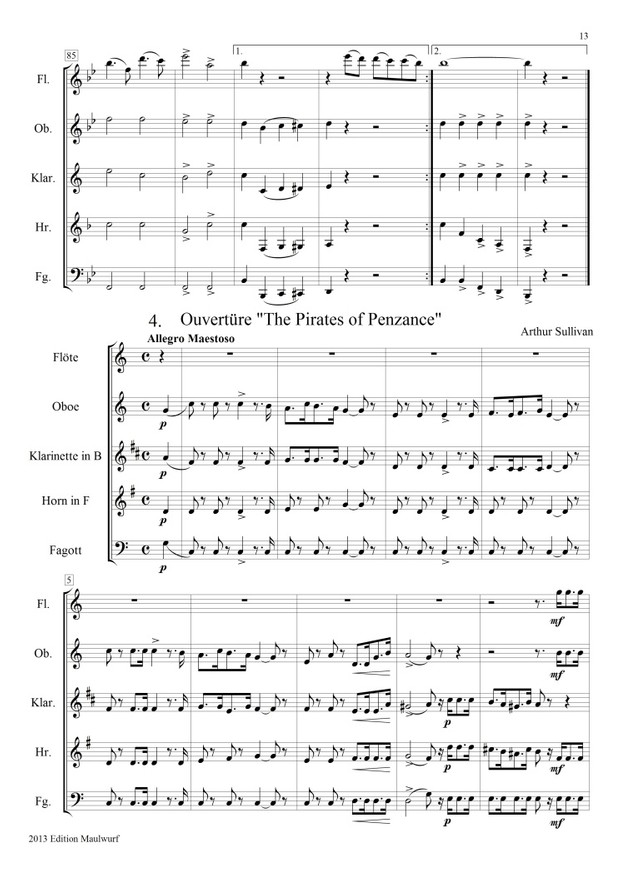 Spielbuch für Bläserquintett