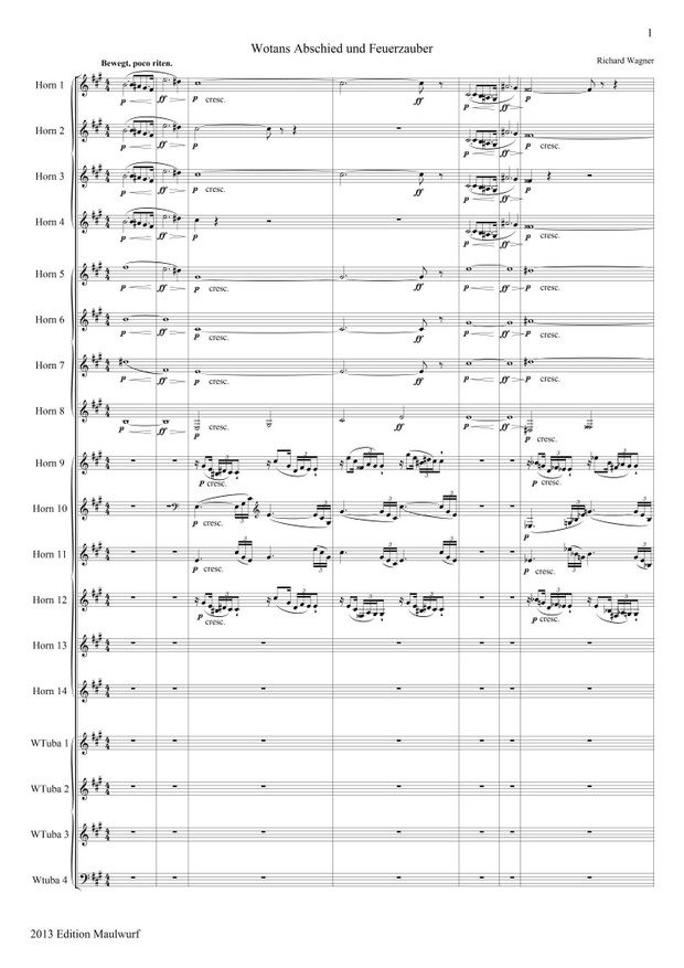 Walküre: Feuerzauber (Hornensemble)