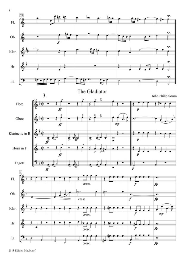 Spielbuch für Bläserquintett
