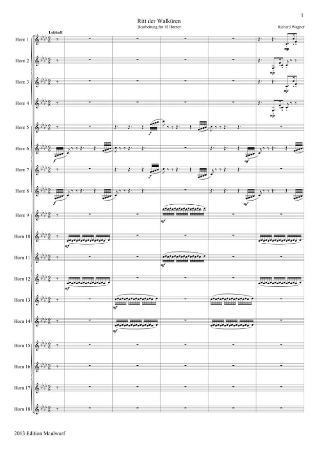 Ritt der Walküren (Hornensemble)