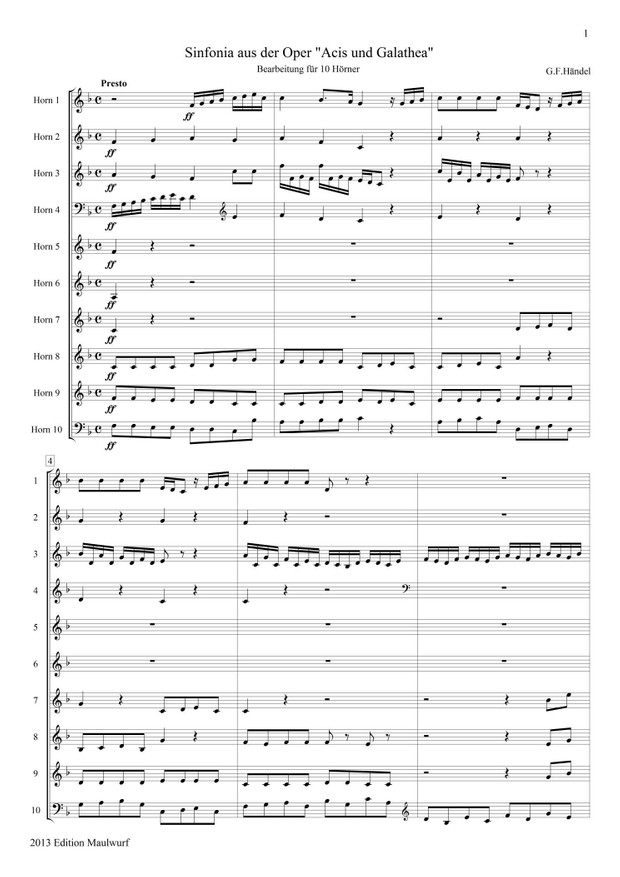 Händel Sinfonia (Hornensemble)