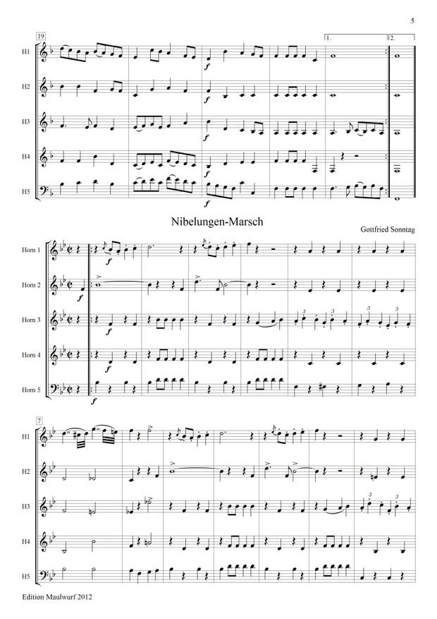 7 Märsche (Hornensemble)
