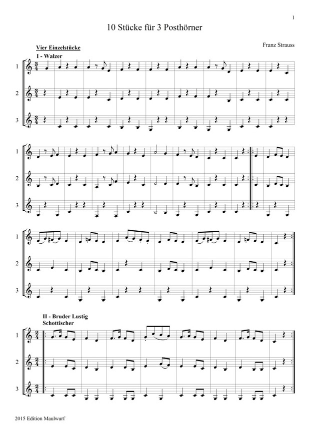 Franz Strauss: 10 Stücke