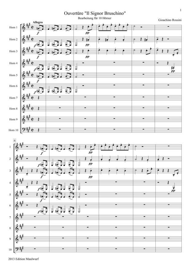 Rossini Ouvertüre (Hornensemble)