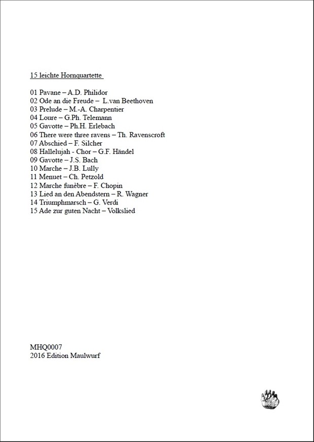 15 leichte Hornquartette