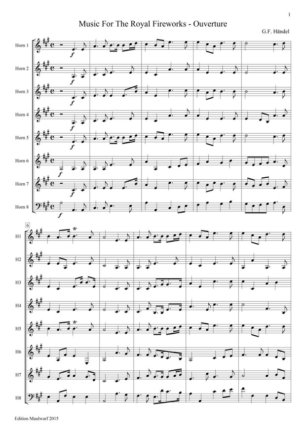 Feuerwerksmusik Hornoktett