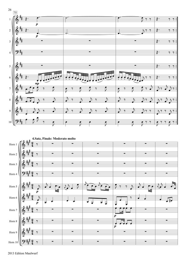 Haydn Sinfonie Nr.31 (Hornensemble)