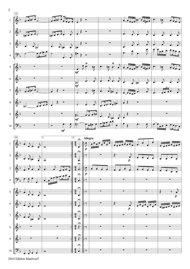 Telemann Ouvertüre (Hornensemble)
