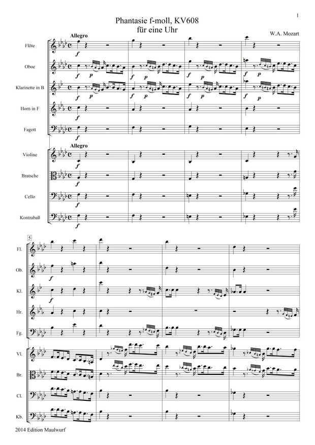 Mozart Phantasie f-moll (Nonett)