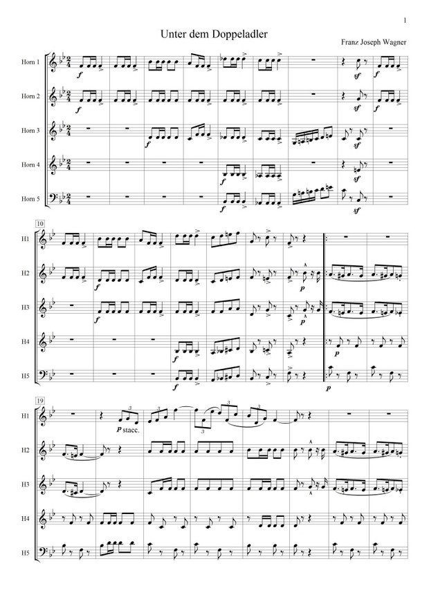 7 Märsche (Hornensemble)