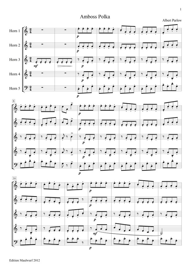 Amboss Polka (Hornquintett)