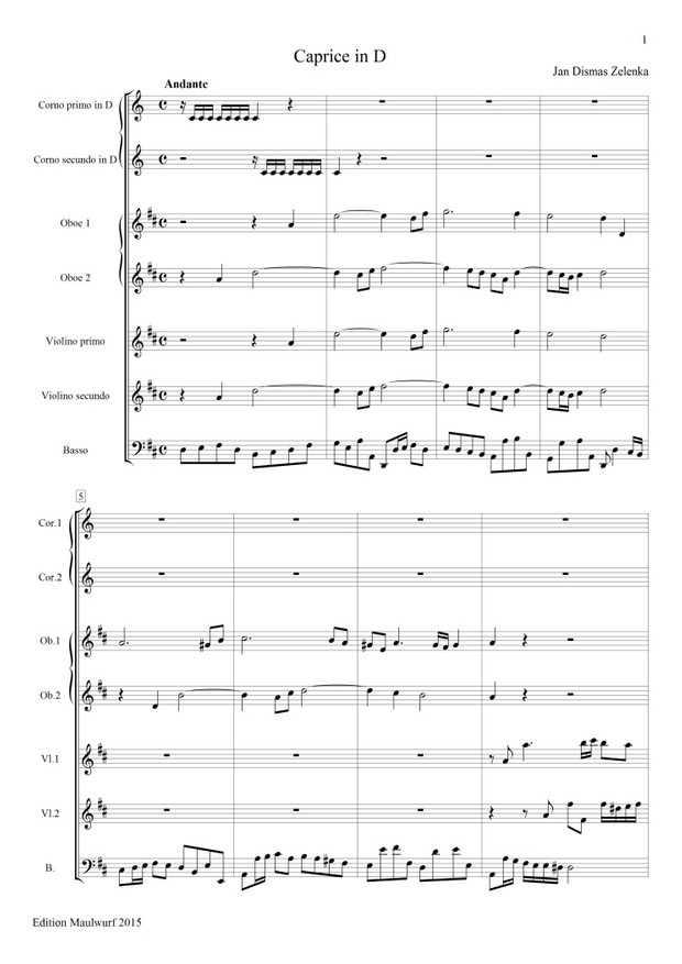 Zelenka Caprice in D